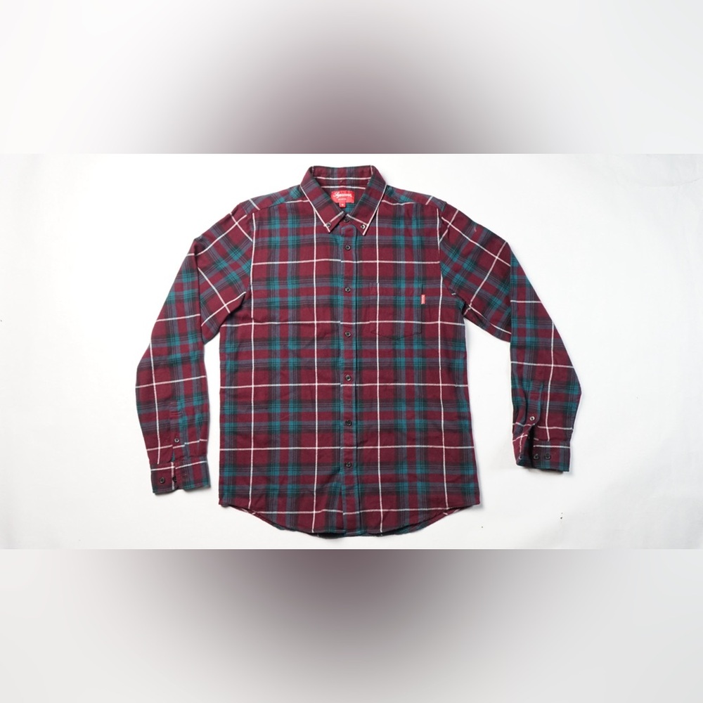 Supreme Tartan Plaid Flannel - Men’s - Dark Red - Maroon